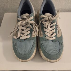 Vans Blue and Cream Sneakers